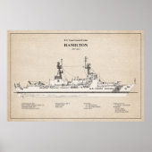 USCG Cutter Hamilton whec-715 - SBD ポスター (正面)