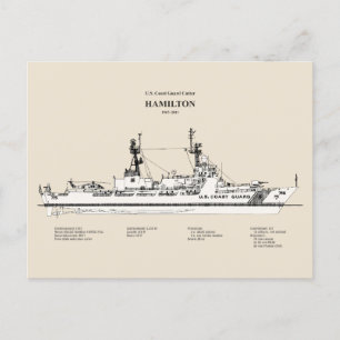USCG Cutter Hamilton whec-715 - SBD ポストカード