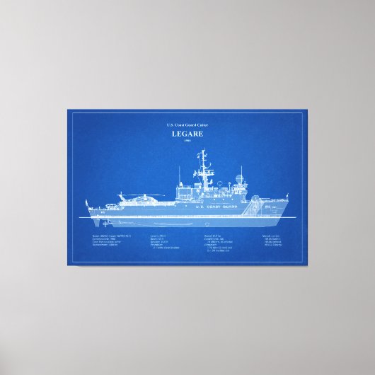 USCG Legare wmec-912 - ABD キャンバスプリント (正面)