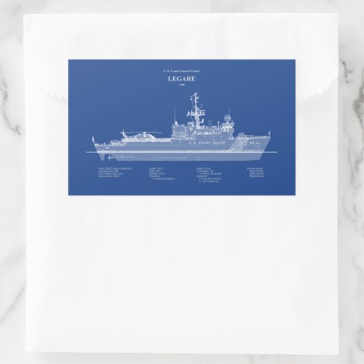 USCG Legare wmec-912 - ABD 長方形シール (バッグ)