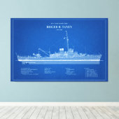 USCG Roger B. Taney whec-37 - ABD キャンバスプリント (インサイチュ (ウッドフロア))