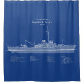USCG Roger B. Taney whec-37 - ABD シャワーカーテン (正面)