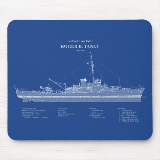 USCG Roger B. Taney whec-37 - ABD マウスパッド (正面)