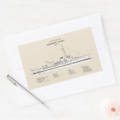 USCG Roger B. Taney whec-37 - SBD 長方形シール (封筒)