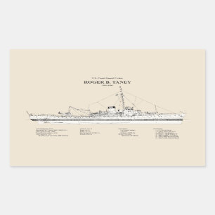 USCG Roger B. Taney whec-37 - SBD 長方形シール