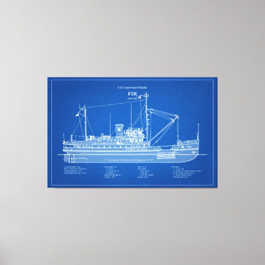 USCG Tender Fir wlm-212 - ABD キャンバスプリント (正面)