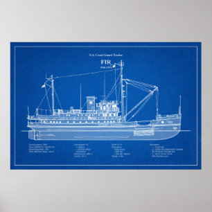 USCG Tender Fir wlm-212 - ABD ポスター
