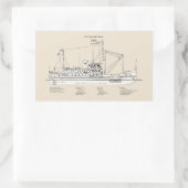 USCG Tender Fir wlm-212 - SBD 長方形シール (バッグ)