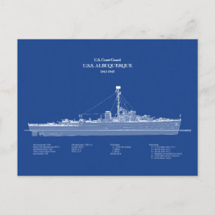 USCG USSアルバカーキPF-7 - ABD ポストカード