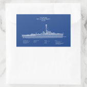 USCG USSアルバカーキPF-7 - ABD 長方形シール (バッグ)