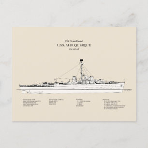 USCG USS Albuquerque PF-7 - SBD ポストカード