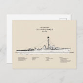 USCG USS Albuquerque PF-7 - SBD ポストカード (正面/裏面)
