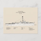 USCG USS Albuquerque PF-7 - SBD ポストカード (正面)