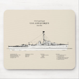 USCG USS Albuquerque PF-7 - SBD マウスパッド