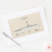 USCG USS Albuquerque PF-7 - SBD 長方形シール (封筒)