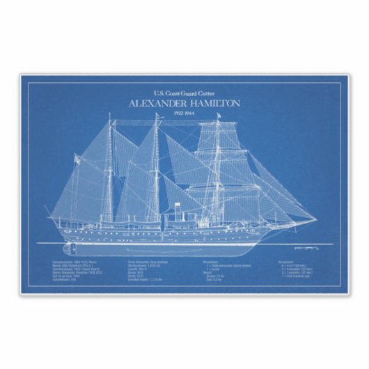USCGC Alexander Hamilton wix-272 - ABD シール (正面)