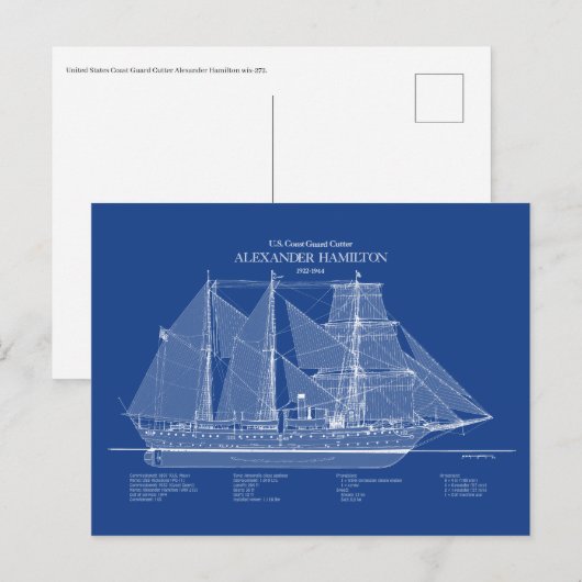 USCGC Alexander Hamilton wix-272 - ABD ポストカード (正面/裏面)