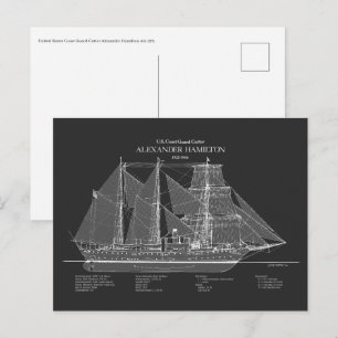 USCGC Alexander Hamilton wix-272 - ABD ポストカード