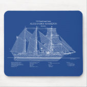 USCGC Alexander Hamilton wix-272 - ABD マウスパッド (正面)