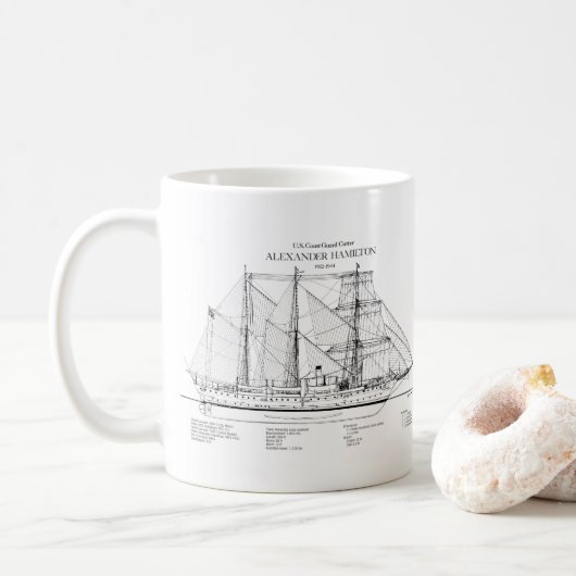 USCGC Alexander Hamilton wix-272 - SBD コーヒーマグカップ (ドーナツ)
