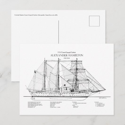 USCGC Alexander Hamilton wix-272 - SBD ポストカード (正面/裏面)