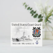 USCGC BIBB WPG-31/WHEC-31カッター ポストカード (スタンド正面)
