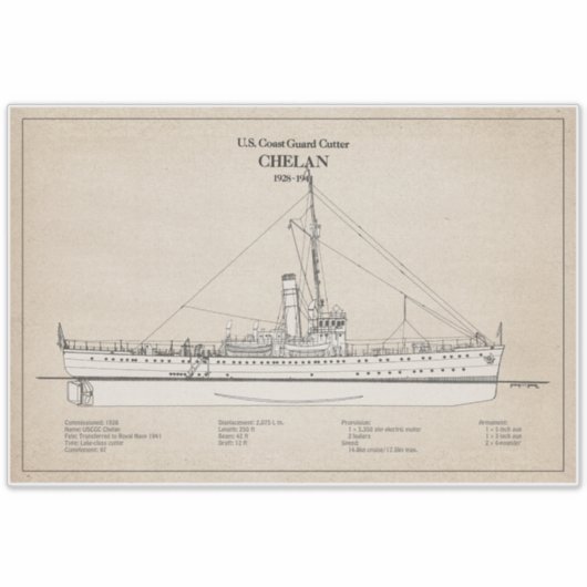 USCGC Chelan - SBD シール (正面)