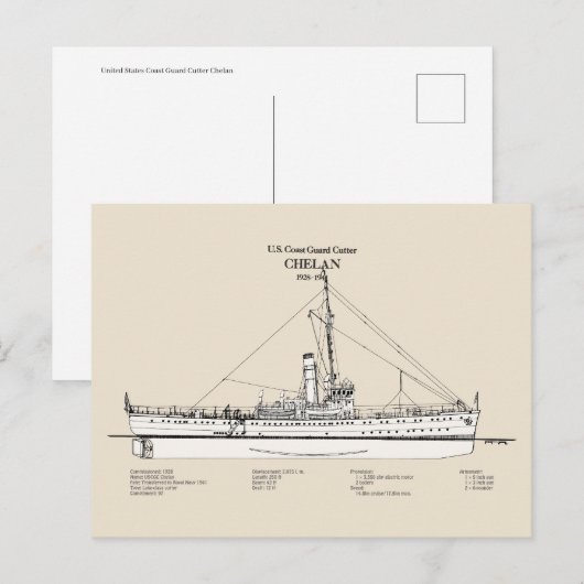 USCGC Chelan - SBD ポストカード (正面/裏面)