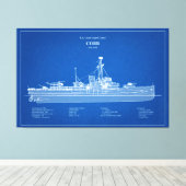 USCGC Cobb wpg-181 - ABD キャンバスプリント (インサイチュ (ウッドフロア))