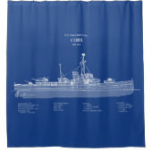 USCGC Cobb wpg-181 - ABD シャワーカーテン (正面)
