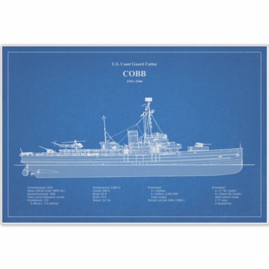 USCGC Cobb wpg-181 - ABD シール (正面)