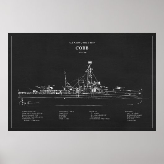 USCGC Cobb wpg-181 - PD ポスター (正面)