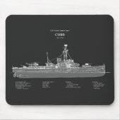 USCGC Cobb wpg-181 - PD マウスパッド (正面)