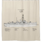 USCGC Cobb wpg-181 - SBD シャワーカーテン (正面)