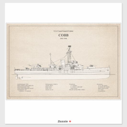USCGC Cobb wpg-181 - SBD シール (シート)