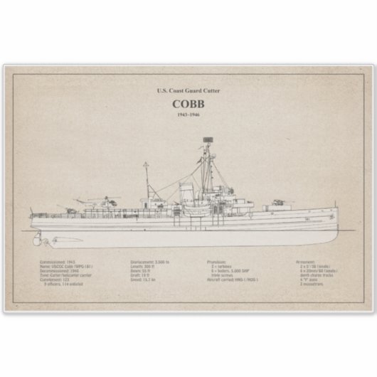 USCGC Cobb wpg-181 - SBD シール (正面)