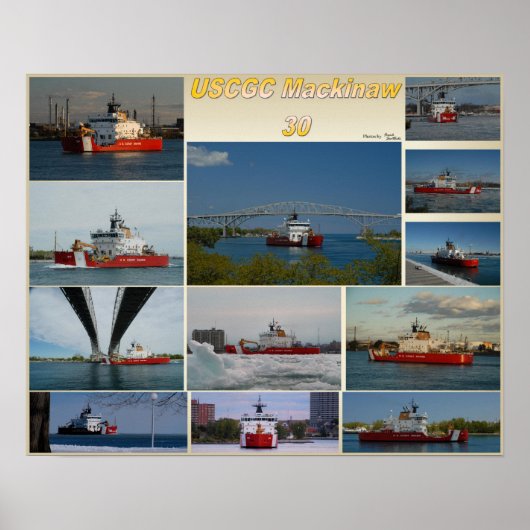 USCGC Cutter Mackinaw ポスター (正面)