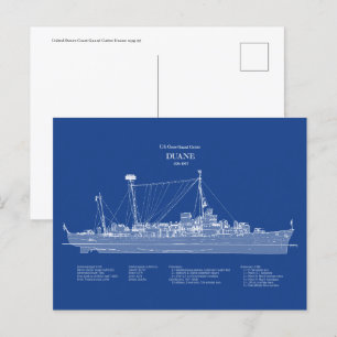 USCGC Duane wpg-33 - ABD ポストカード