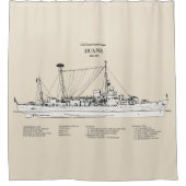 USCGC Duane wpg-33 - SBD シャワーカーテン (正面)