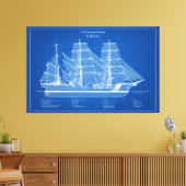 USCGC Eagle wix-327 - ABD キャンバスプリント (インサイチュ (リビング))