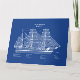 USCGC Eagle wix-327 - ABD サンキューカード