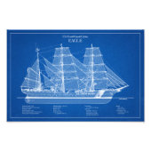 USCGC Eagle wix-327 - ABD フォトプリント (正面)