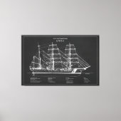 USCGC Eagle wix-327 - PD キャンバスプリント (正面)
