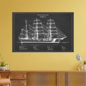 USCGC Eagle wix-327 - PD キャンバスプリント (インサイチュ (リビング))