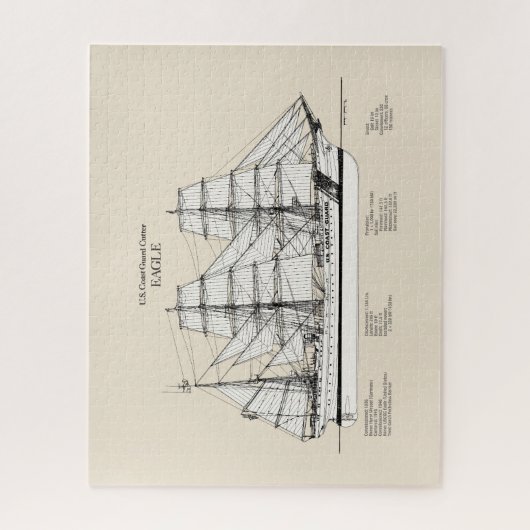 USCGC Eagle wix-327 - SBD ジグソーパズル (縦)