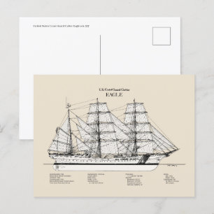 USCGC Eagle wix-327 - SBD ポストカード