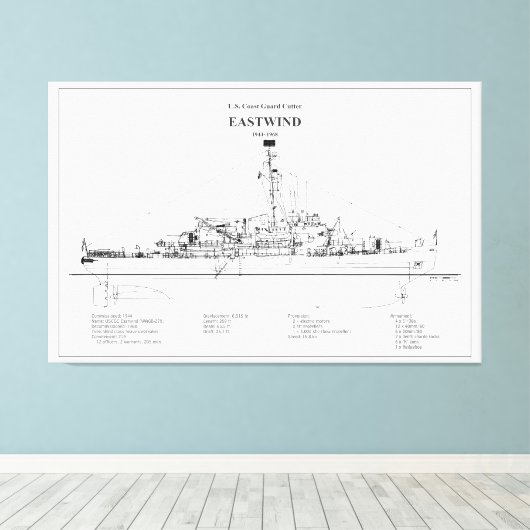 USCGC Eastwind wagb-279 - BD キャンバスプリント (インサイチュ (ウッドフロア))