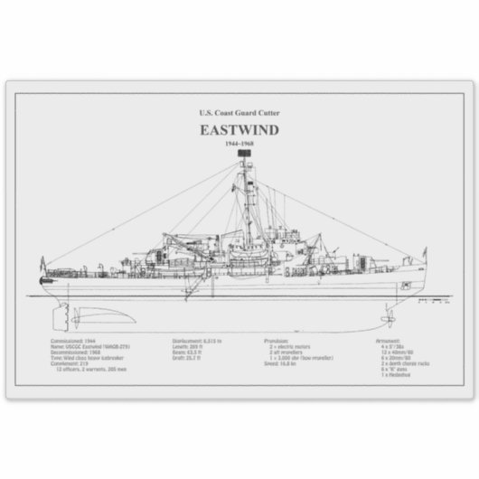 USCGC Eastwind wagb-279 - BD シール (正面)