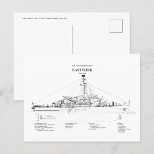 USCGC Eastwind wagb-279 - BD ポストカード