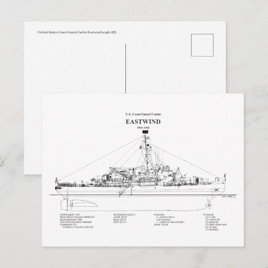 USCGC Eastwind wagb-279 - BD ポストカード (正面/裏面)